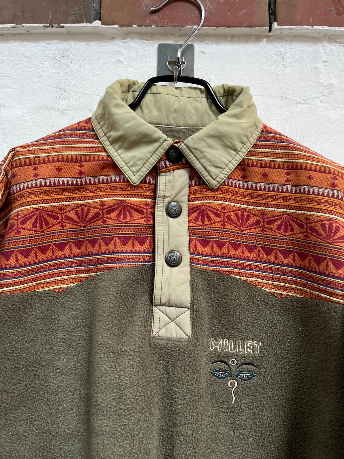 Millet 밀레 빈티지 오버핏 카라 플리스 상품이미지2