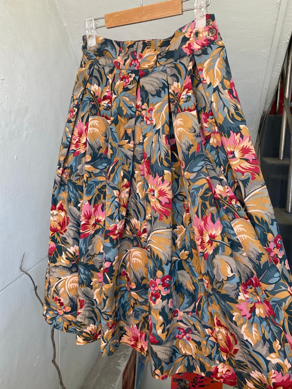 플라워 패턴 플레어 스커트 상품이미지4