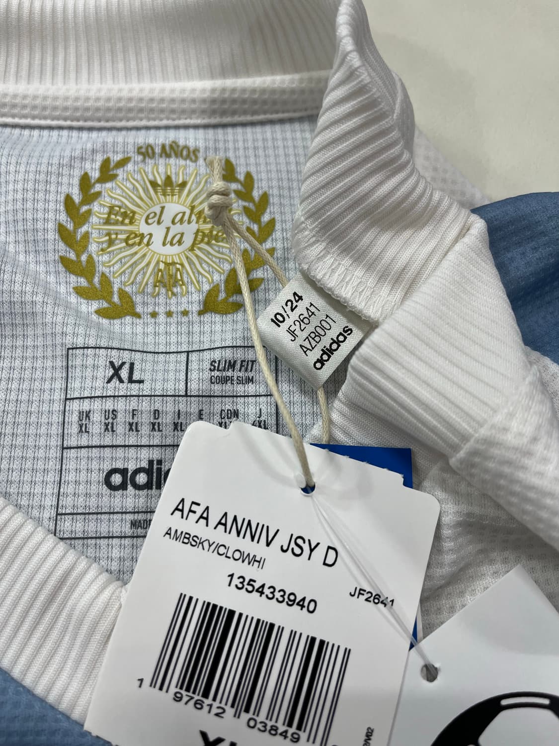 아디다스 2025 아르헨티나 50주년 홈 리오넬 메시 (새제품) 상품이미지3