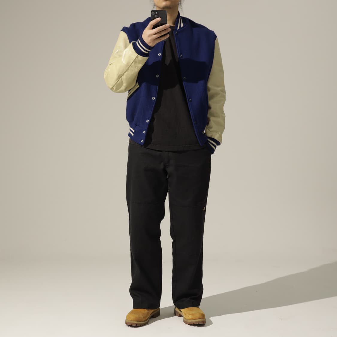 USA VINTAGE 울 레더 바시티 자켓 상품이미지7