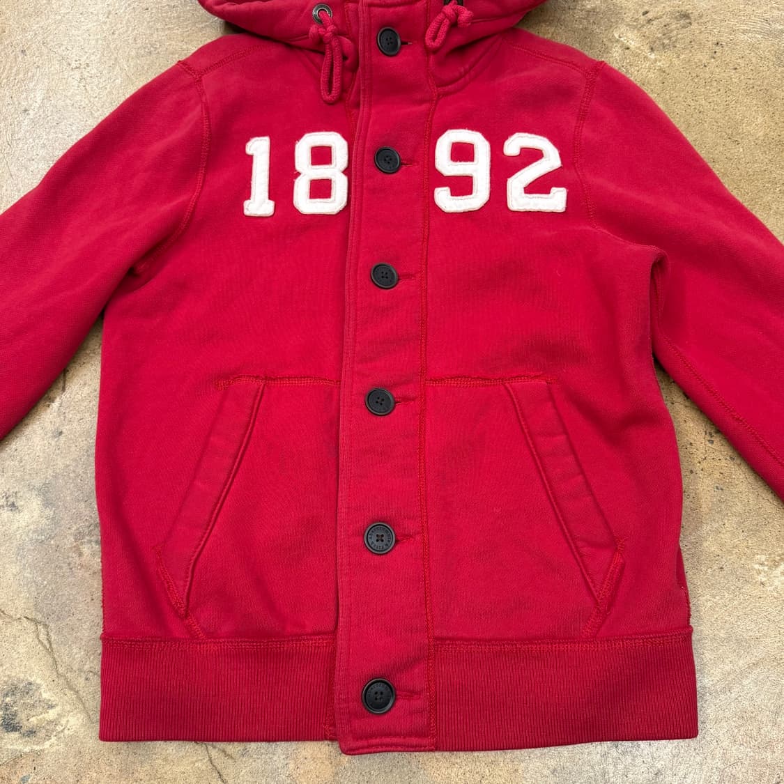 아베크롬비 레드 단추 후드집업  상품이미지3