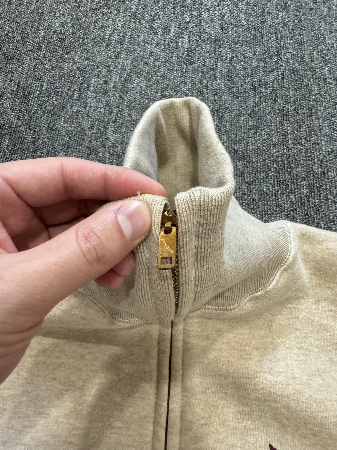 쿠쉬맨 루프휠 오트밀 스웻 집업 웨어하우스 풀카운트 L 상품이미지4