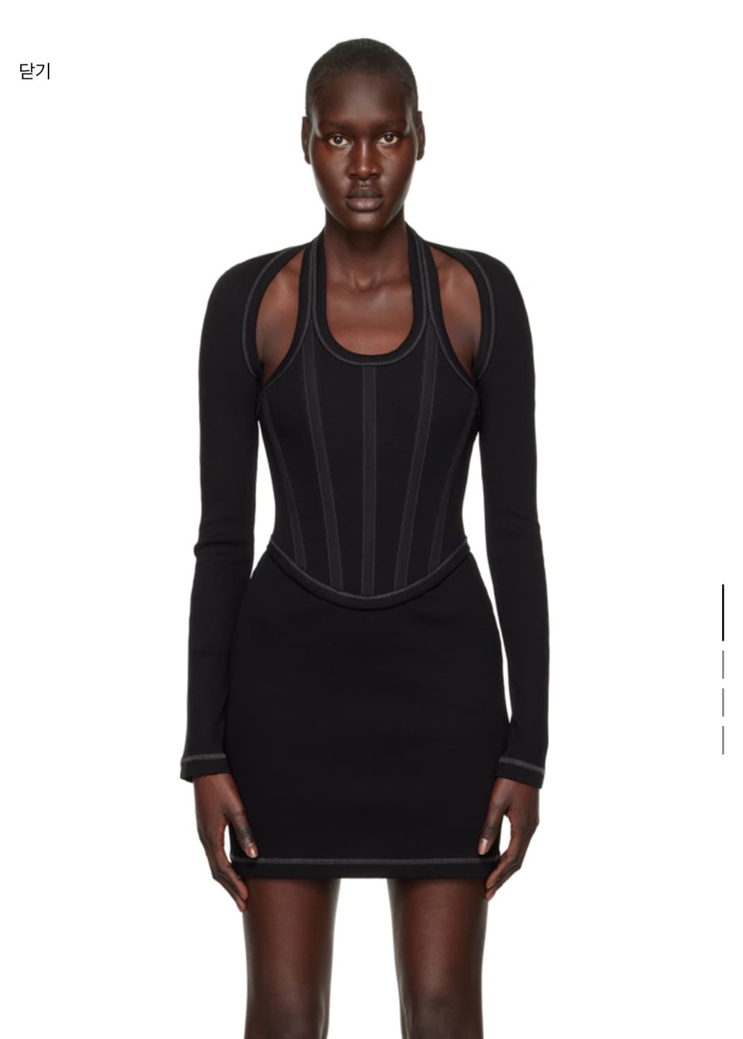 Dion lee 블랙 모듈러 코르셋 미니 드레스 상품이미지1