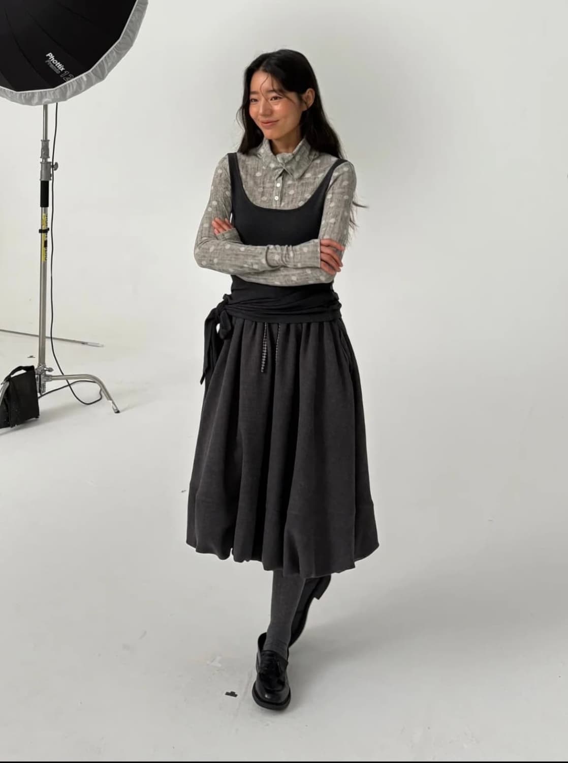 yawhat 도트 레이어드 디자인 탑 상품이미지3