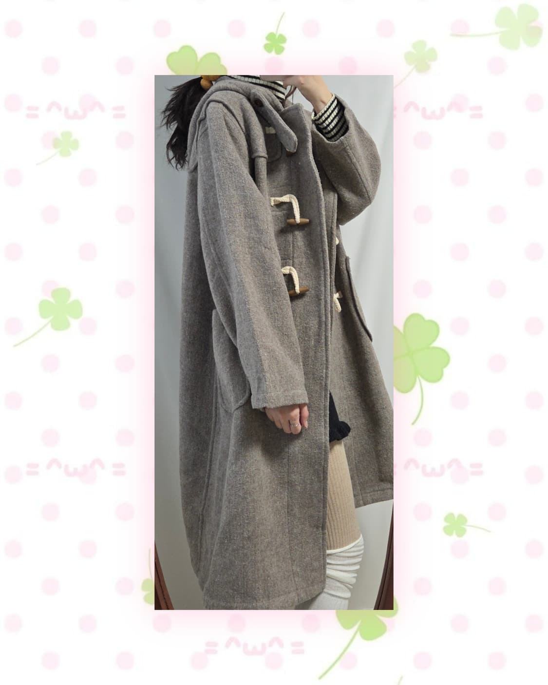 사만사모스 라떼 더플 떡볶이 코트 상품이미지3