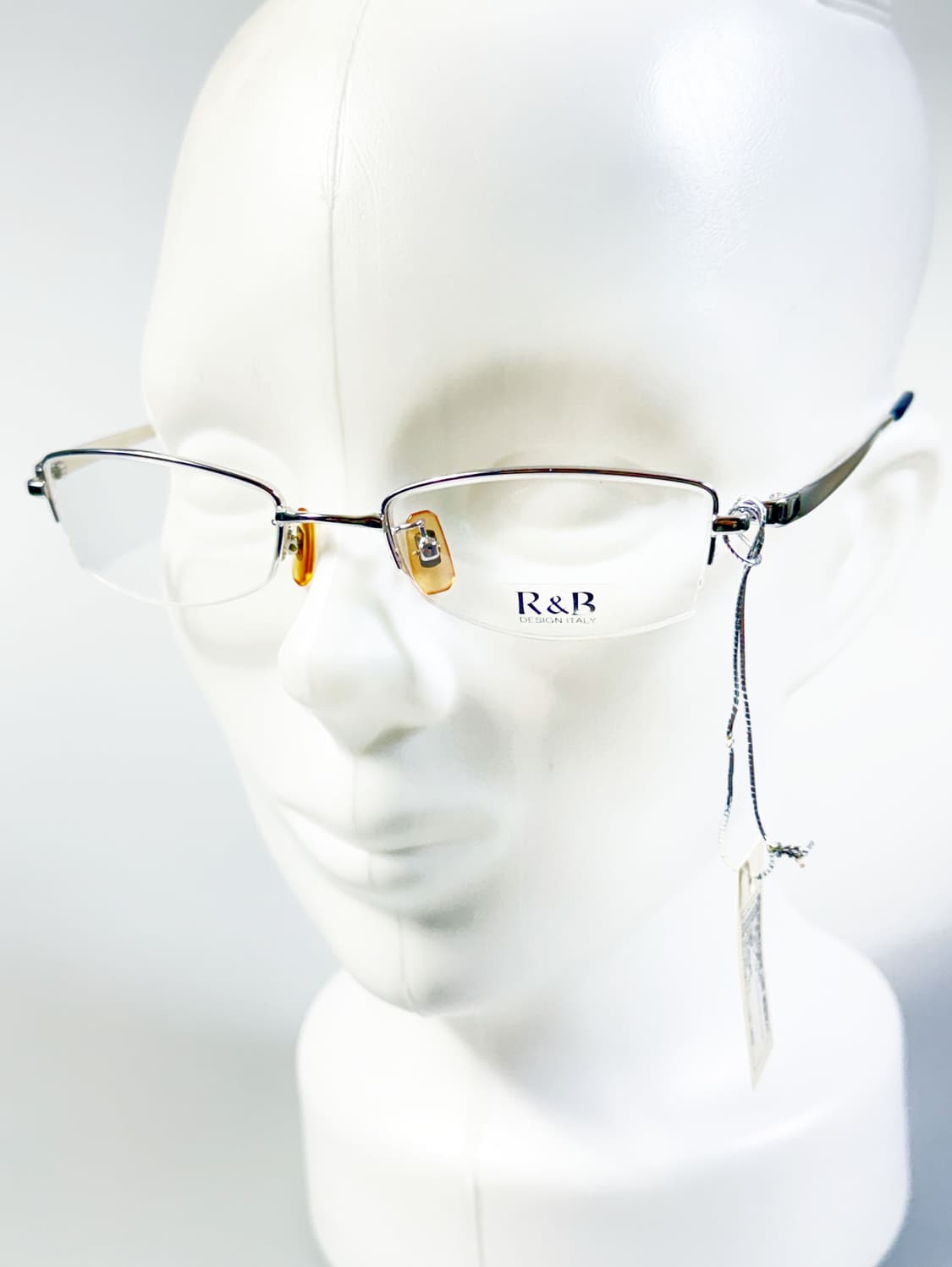 R&B EYEWEAR 실버 반무테 스퀘어 메탈 빈티지 안경 상품이미지8