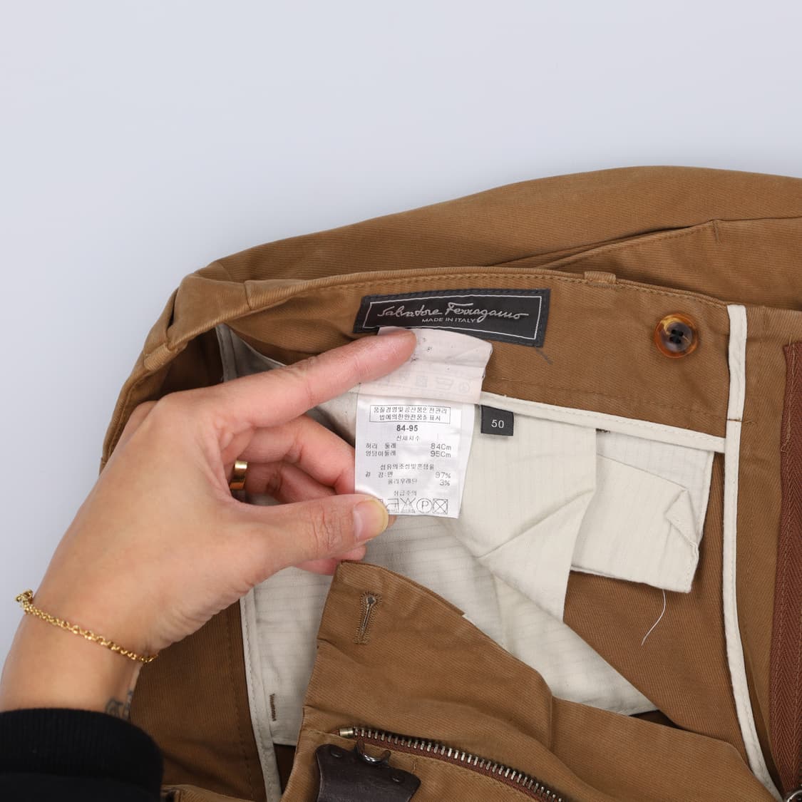 [50] 살바토레페라가모 면바지 1231H2 상품이미지6