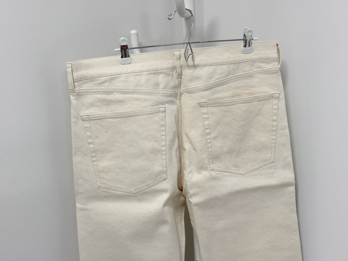 [33~34] 무인양품 LABO 테이퍼드진 크롭 에크루 데님 청바지 상품이미지9