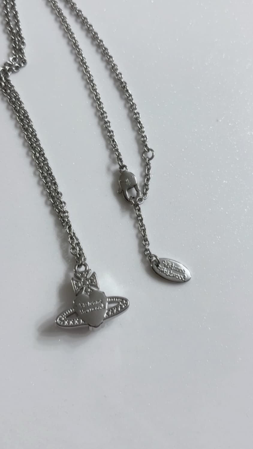 비비안웨스트우드 목걸이 아리엘라 크리스탈 핑크 실버 목걸이 펜던트 상품이미지5