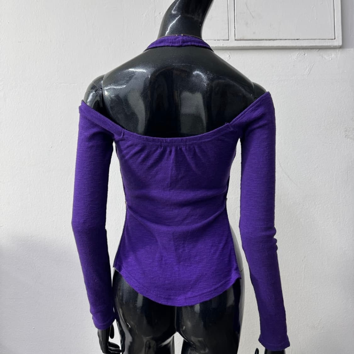 빈티지 펑크 퍼플 멀티집업탑 상품이미지3