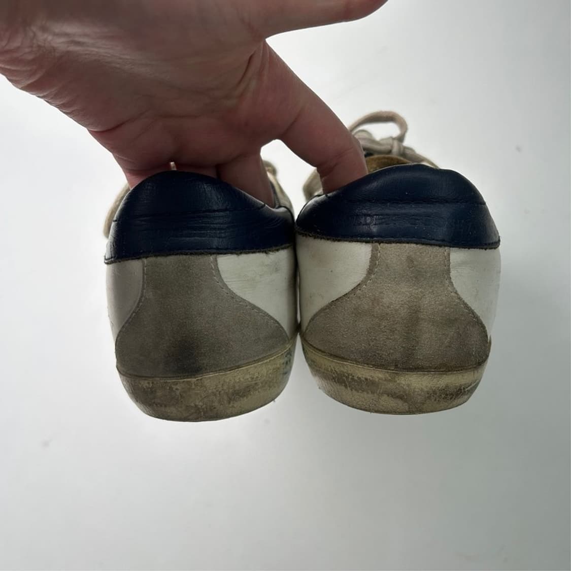 골든구스 슈퍼스타 화이트 네이비탭 스니커즈 230 상품이미지6