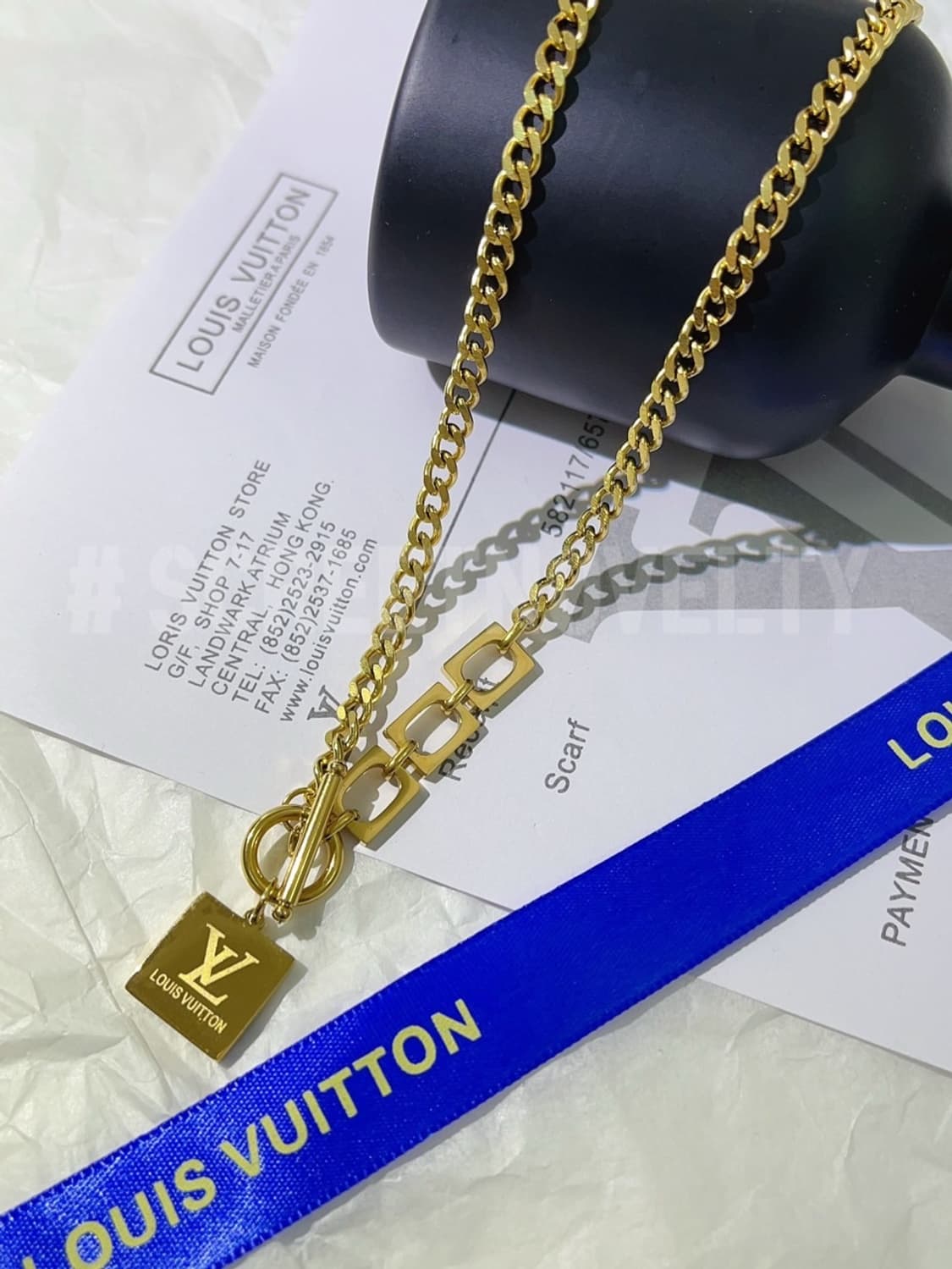 LV 골드 체인 목걸이 골드 풀박스 상품이미지7