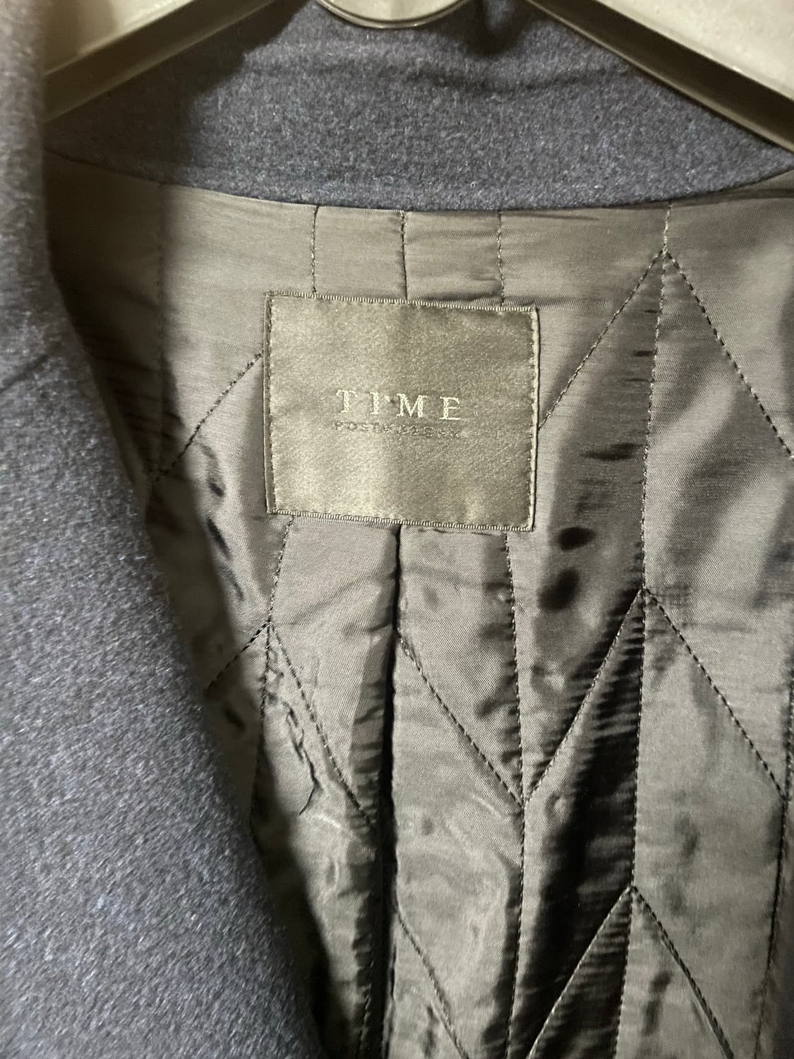 타임옴므 /  울 캐시미어 블랜디드 롱코트/ 105/ 네이비 상품이미지7