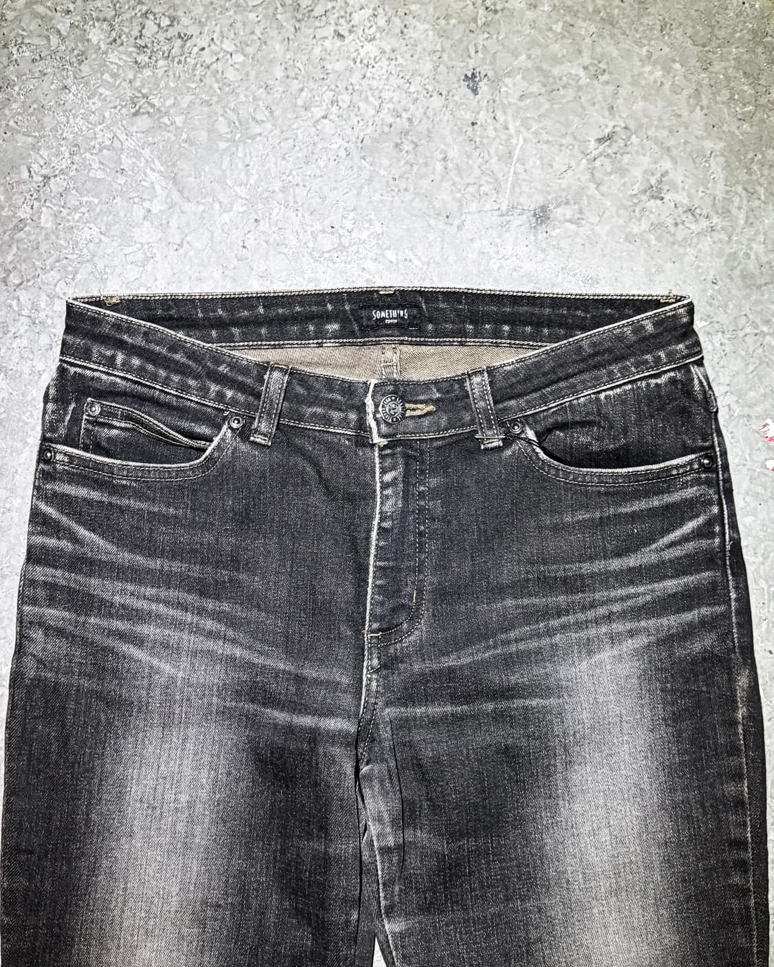 SOMETHING – Black Washed Bootcut Denim P 상품이미지3