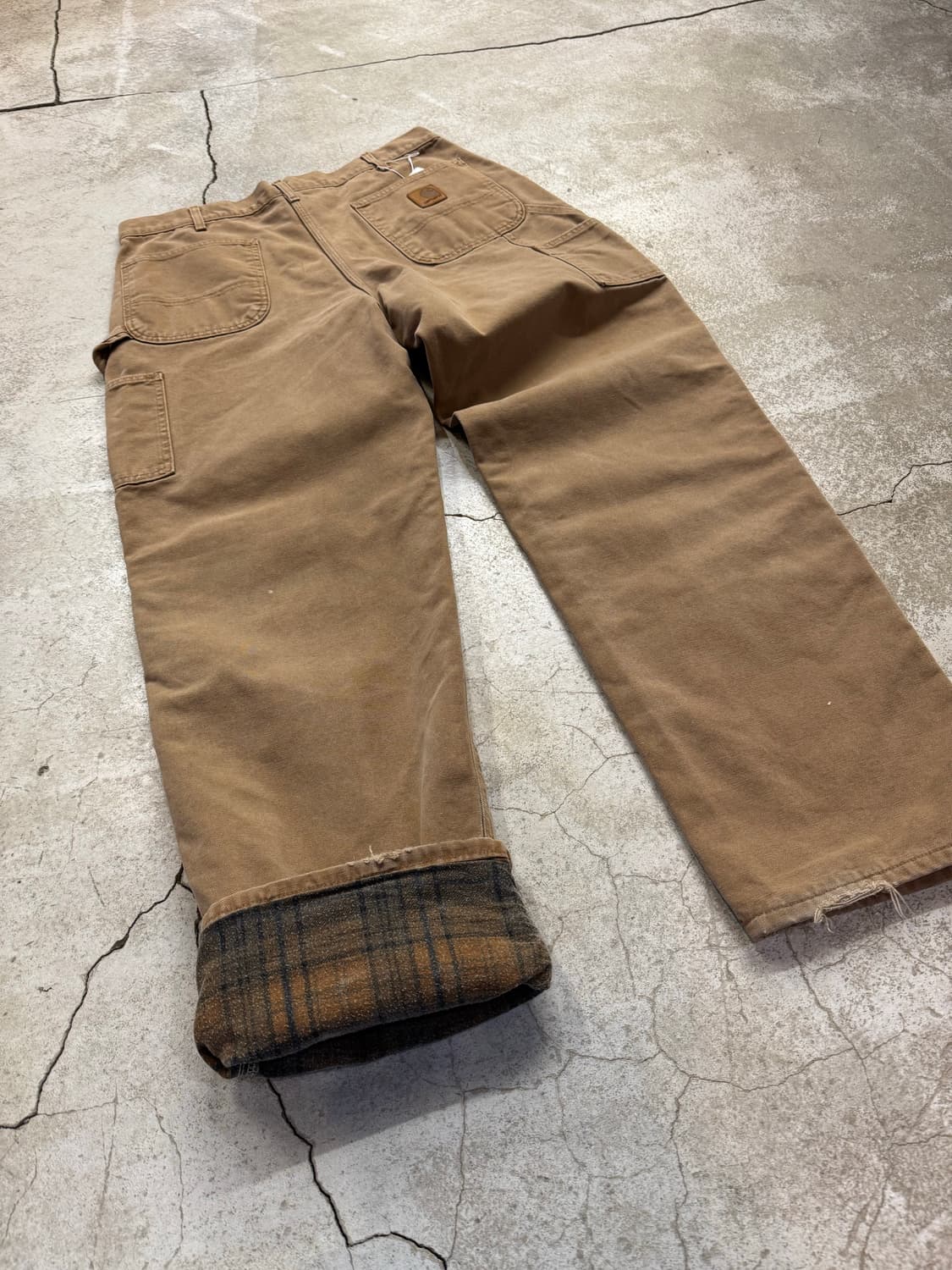 칼하트 B111 플란넬 라이닝 싱글니 워크팬츠 상품이미지5