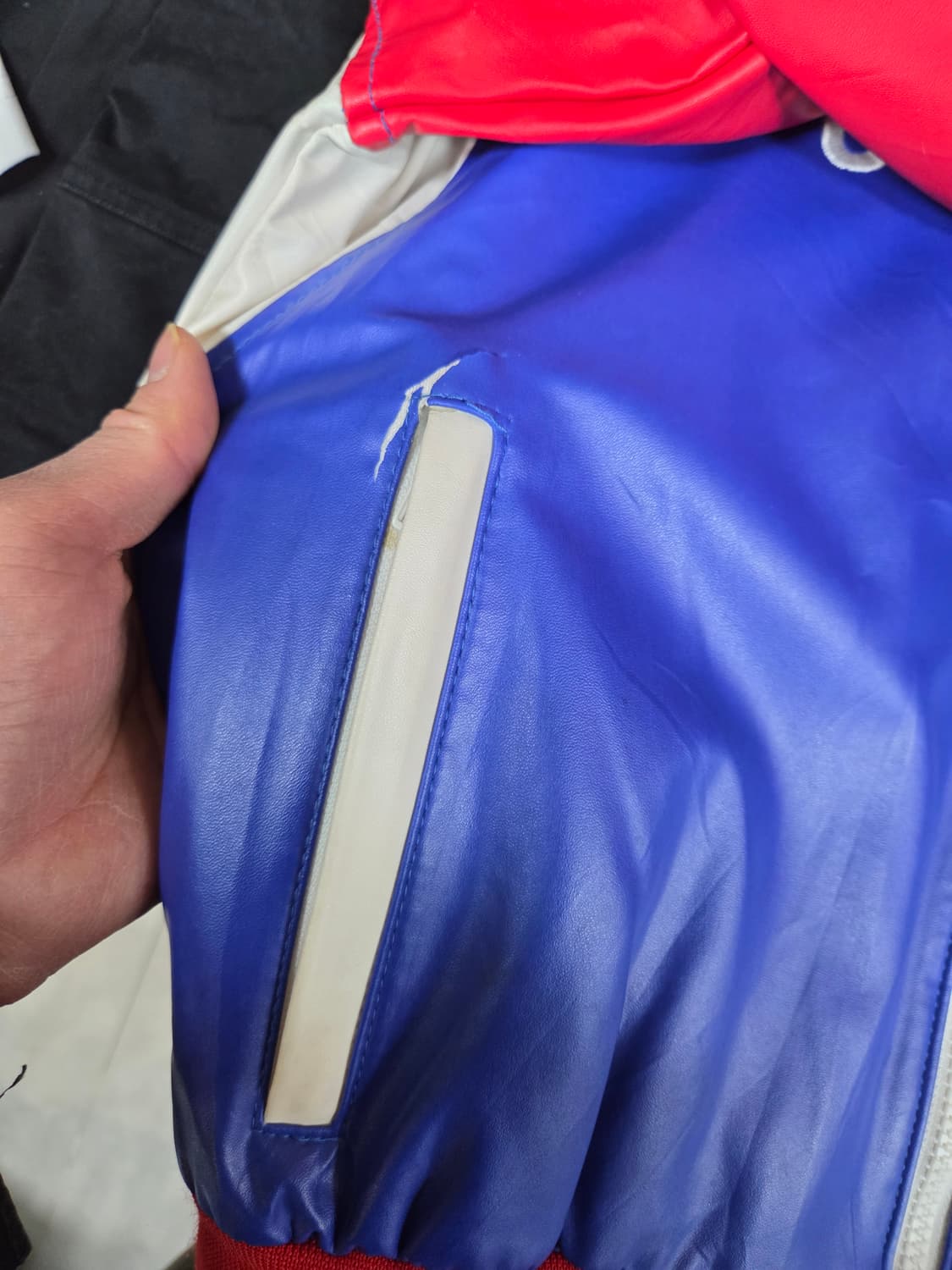 폴로랄프로렌 성조기 자수 빅포니 레이싱 레더 집업자켓 s 상품이미지8