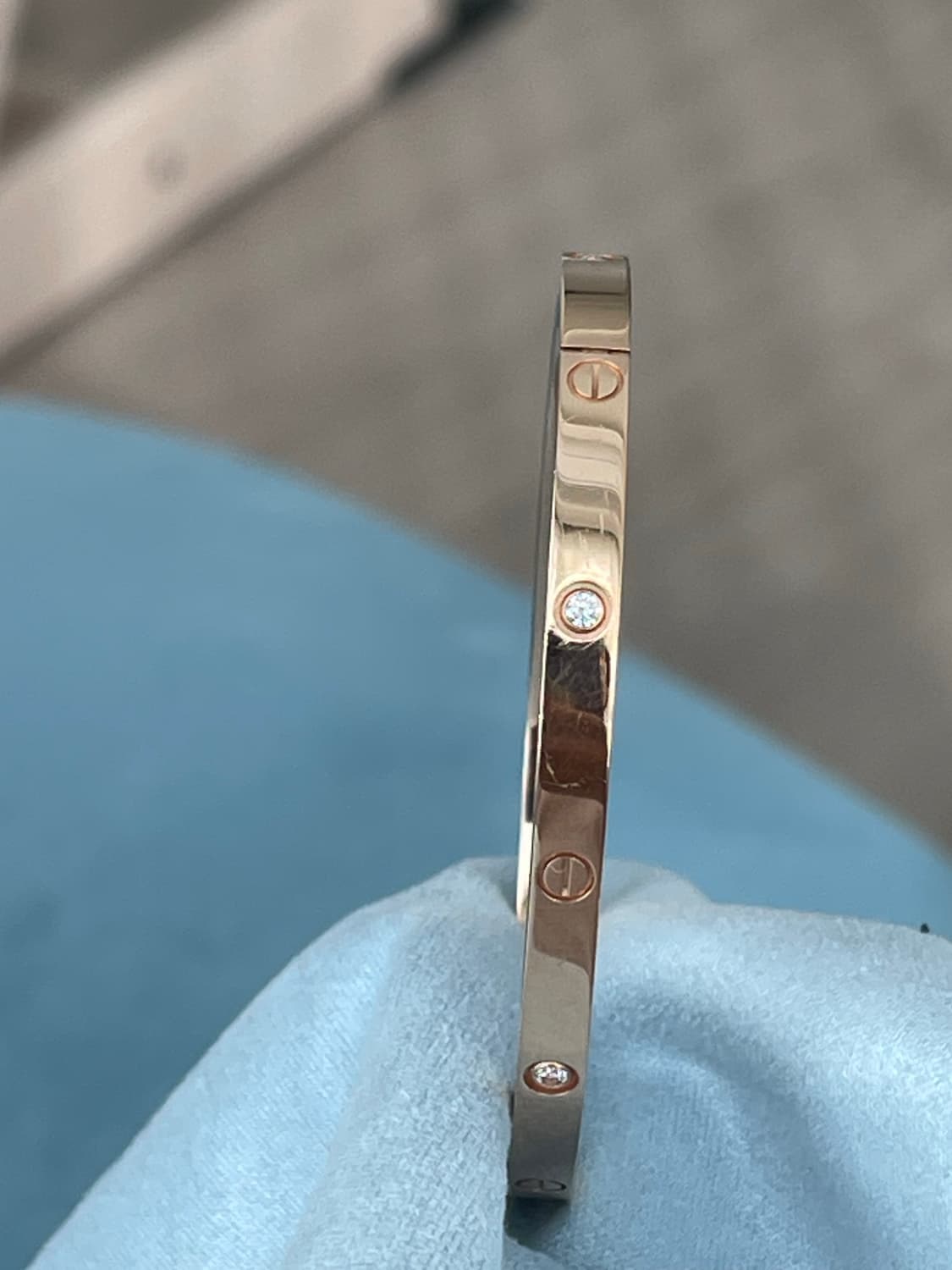 까르띠에 러브 love 팔찌 브레이슬릿스몰핑크골드로즈다이아 6p 16호 상품이미지5