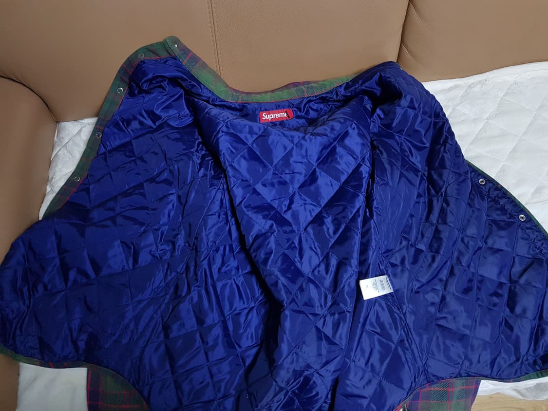 슈프림 퀼티드 플란넬 셔츠 자켓 그린 24SS 상품이미지5
