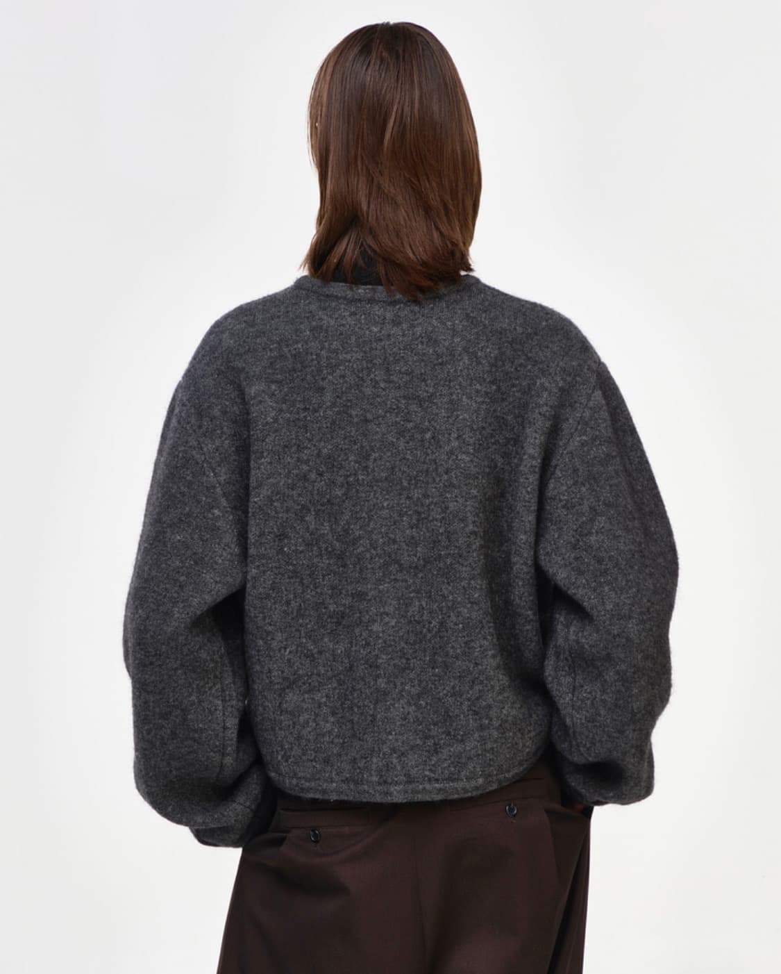 송지오 컬렉션 라운드넥 니트 자켓 상품이미지3