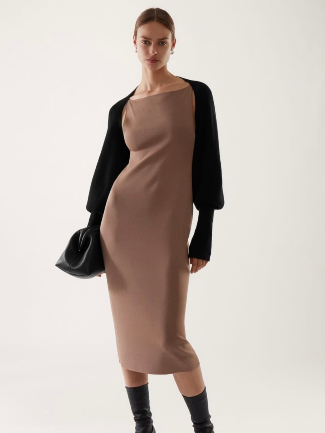 COS 코스 니티드 메리노 울 하이브리드 가디건 상품이미지3