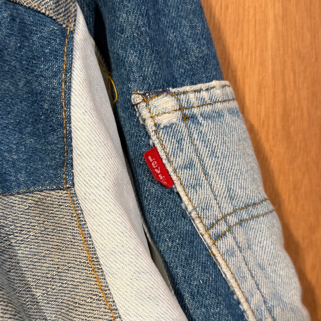 리바이스 데님 리메이크 패치워크 봄버 자켓 XL 상품이미지3