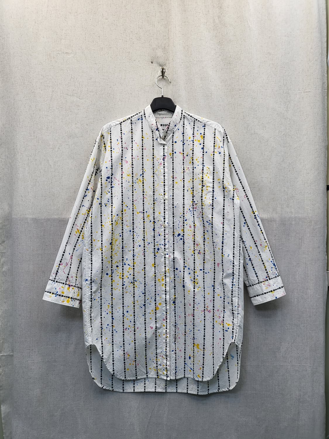 MSGM 스트라이프 페인트 롱셔츠 상품이미지1