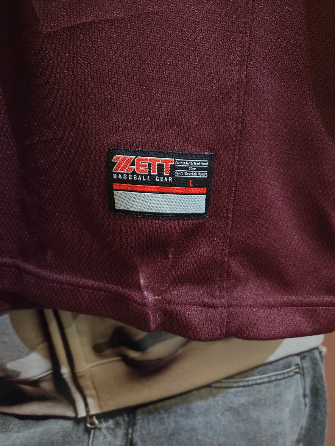 Vintage 버건디 베이스볼져지 상품이미지4