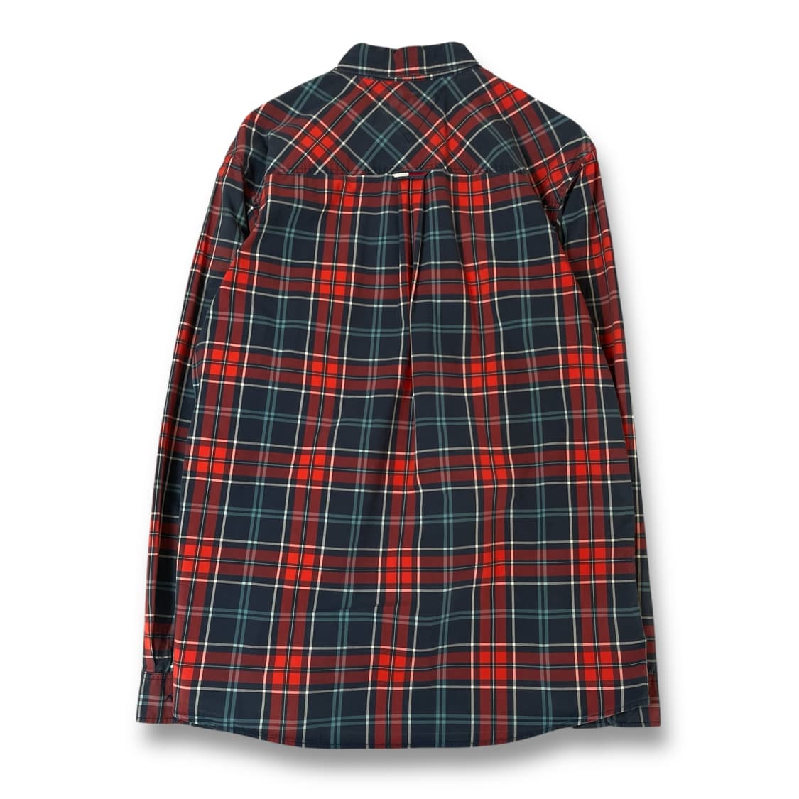 타미힐피거 레드블루 체크 긴팔 셔츠 레귤러핏 XL 상품이미지2