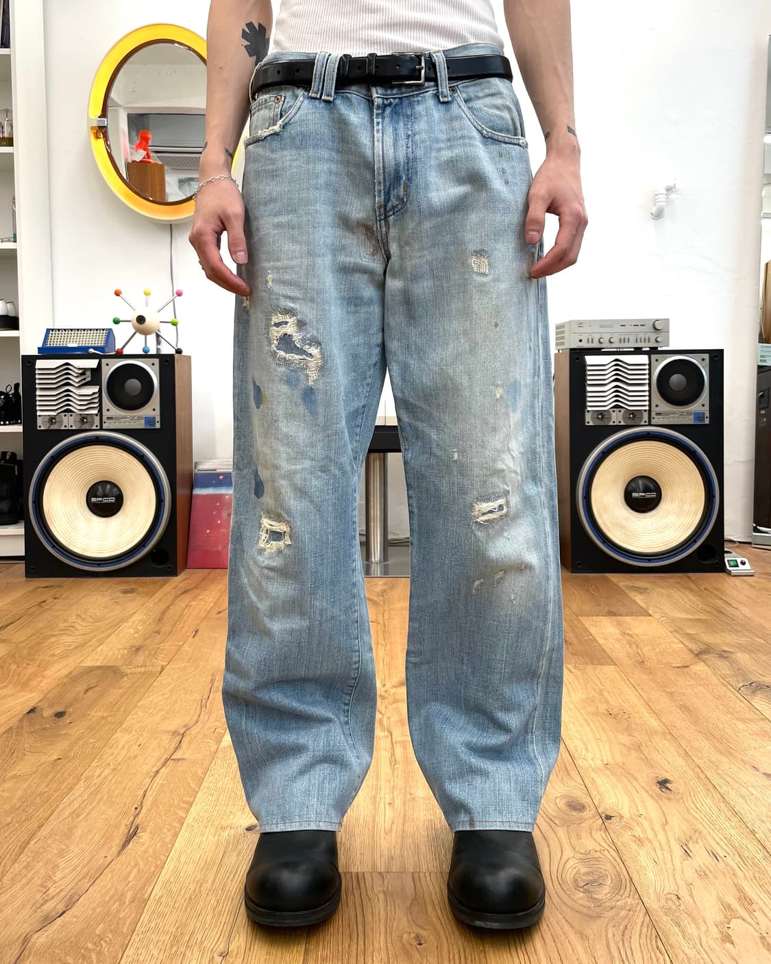 [34] 아르마니 익스체인지 패치워크 데님 팬츠 상품이미지1