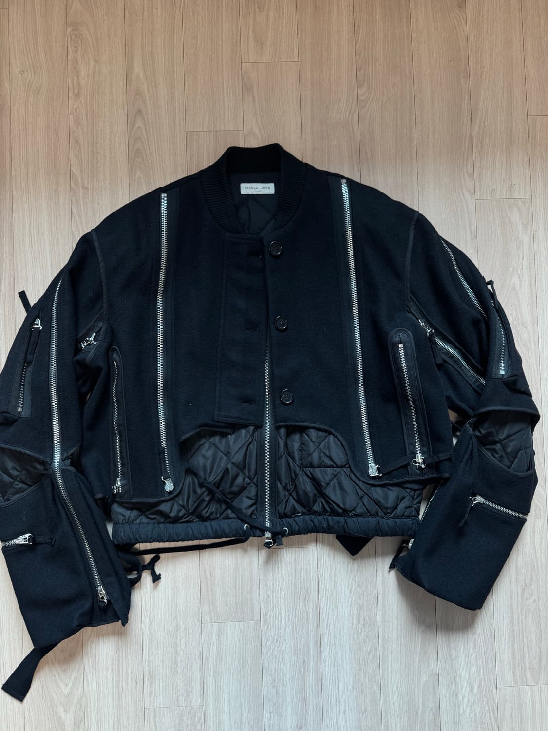 (44)14aw 드리스반노튼 멀티zip 봄버 상품이미지1
