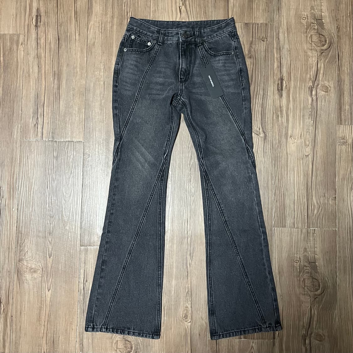 [Not4nerd]낫포너드 커브드 부츠컷 팬츠(블랙) 상품이미지7