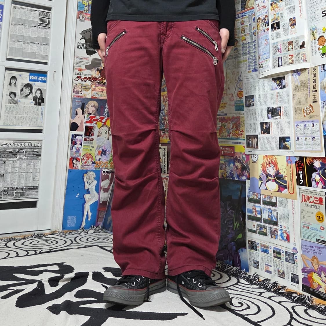 JPN 리 카우보이 신치백 펑크 로우라이즈 코튼 팬츠 상품이미지2