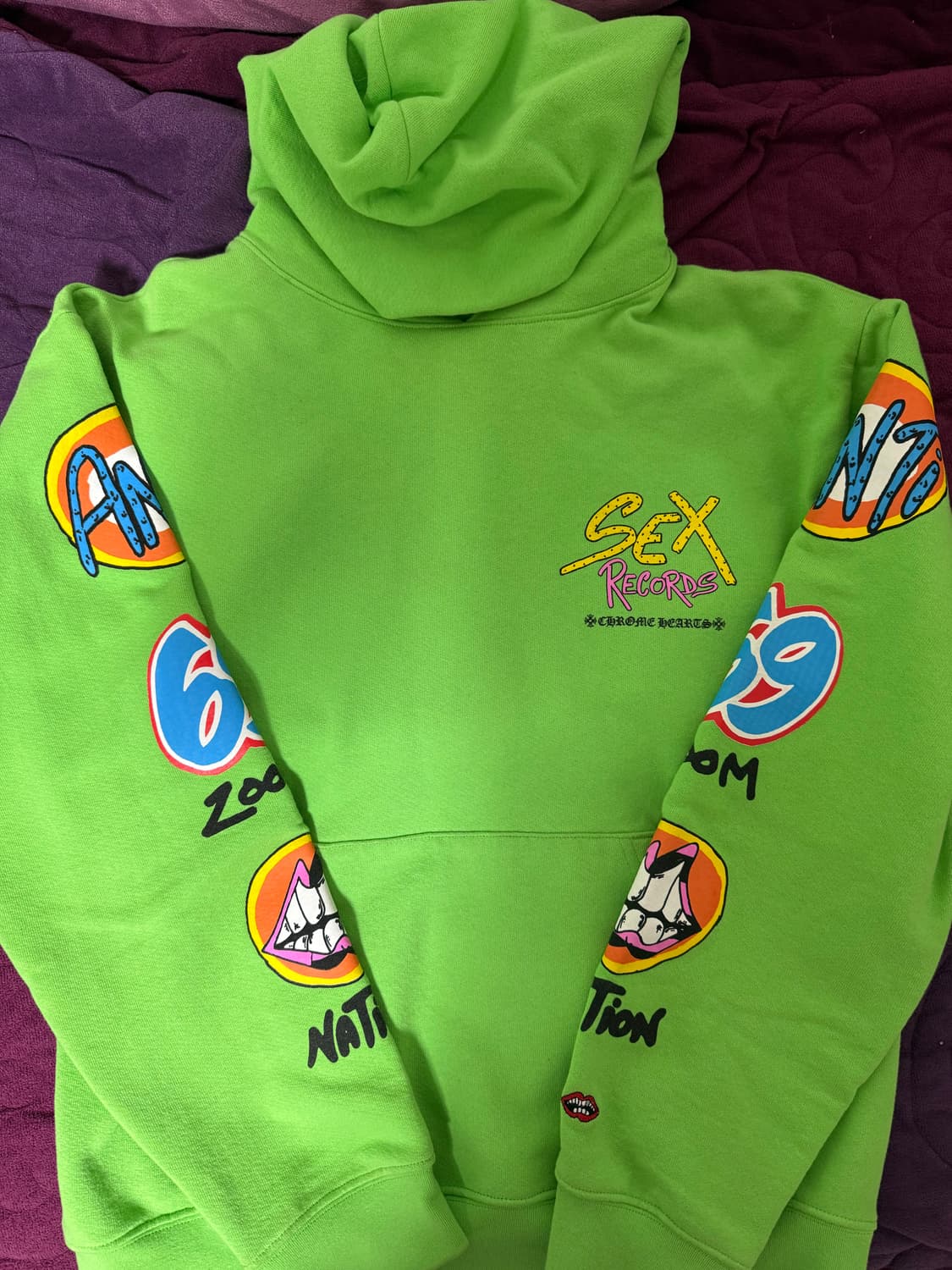 크롬하츠 매티보이 섹스레코드 후드L 상태굳! 상품이미지1