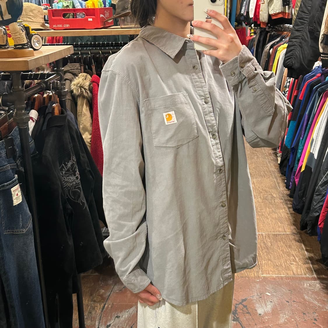 [HI] 칼하트 코듀로이 긴팔셔츠 그레이 상품이미지3