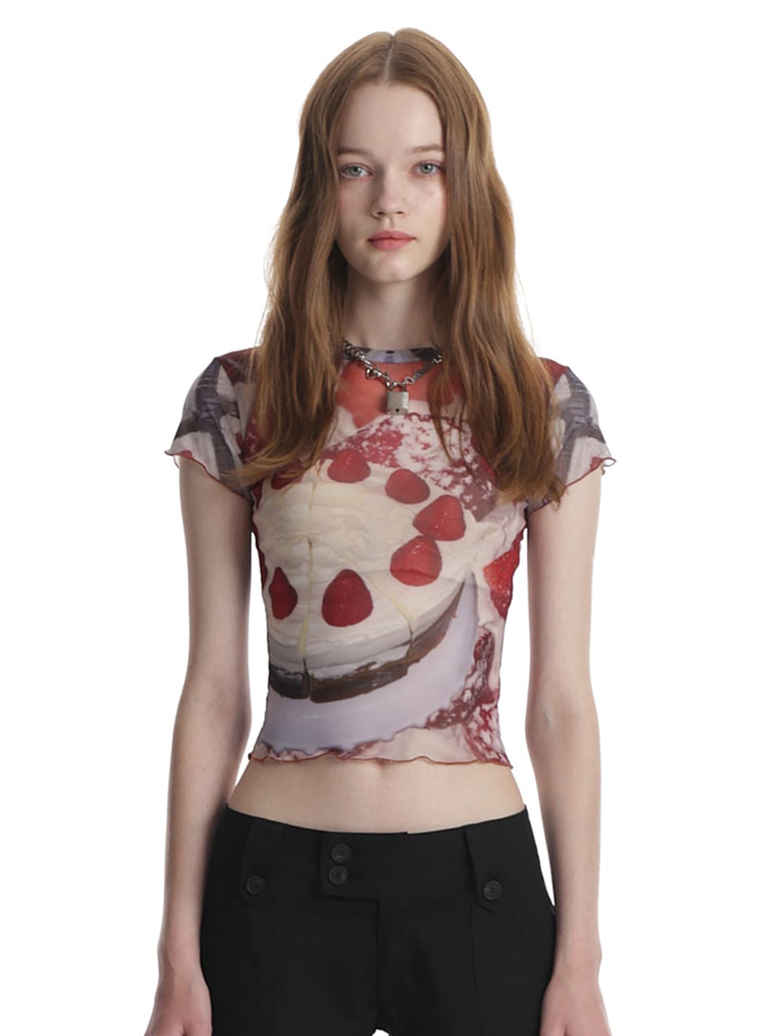 클럿스튜디오 스트로베리 망사탑 [하니 착용] 상품이미지1