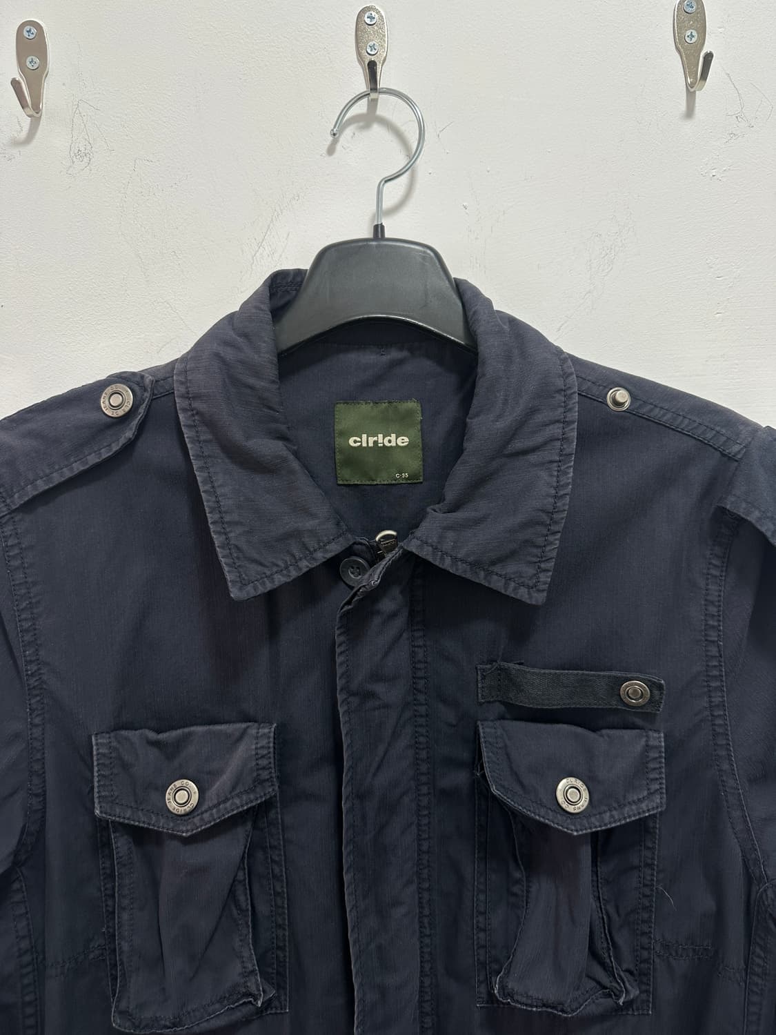 Vintage washed navy multi pocket jacket 상품이미지6