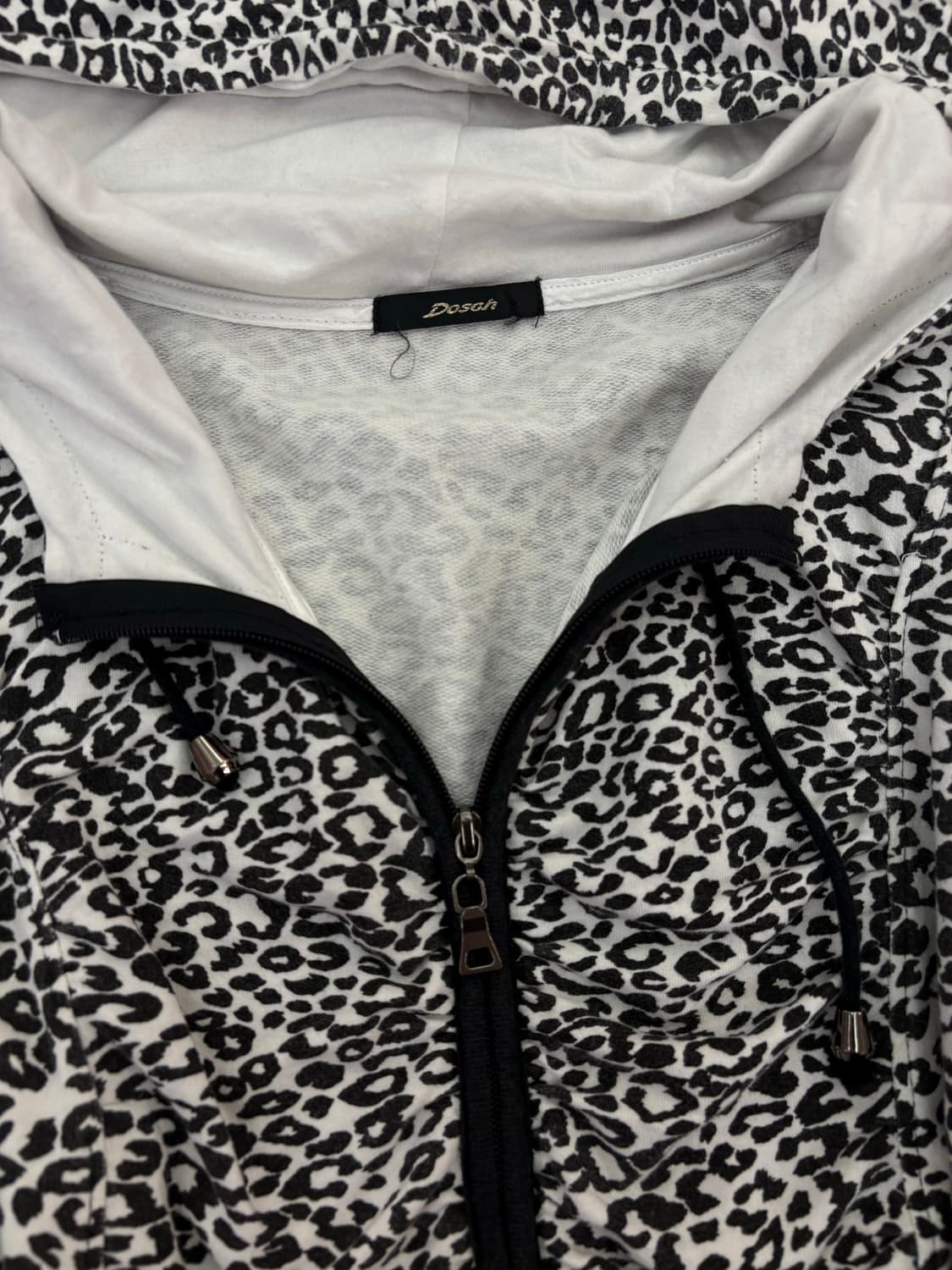 레오파드 투웨이 롱 후드집업 상품이미지2