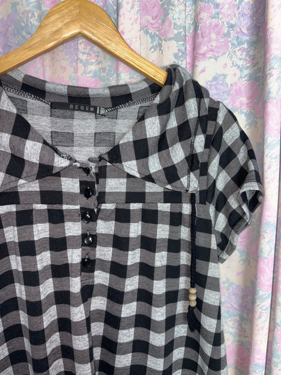 블랙 체크 카라 원피스 상품이미지7