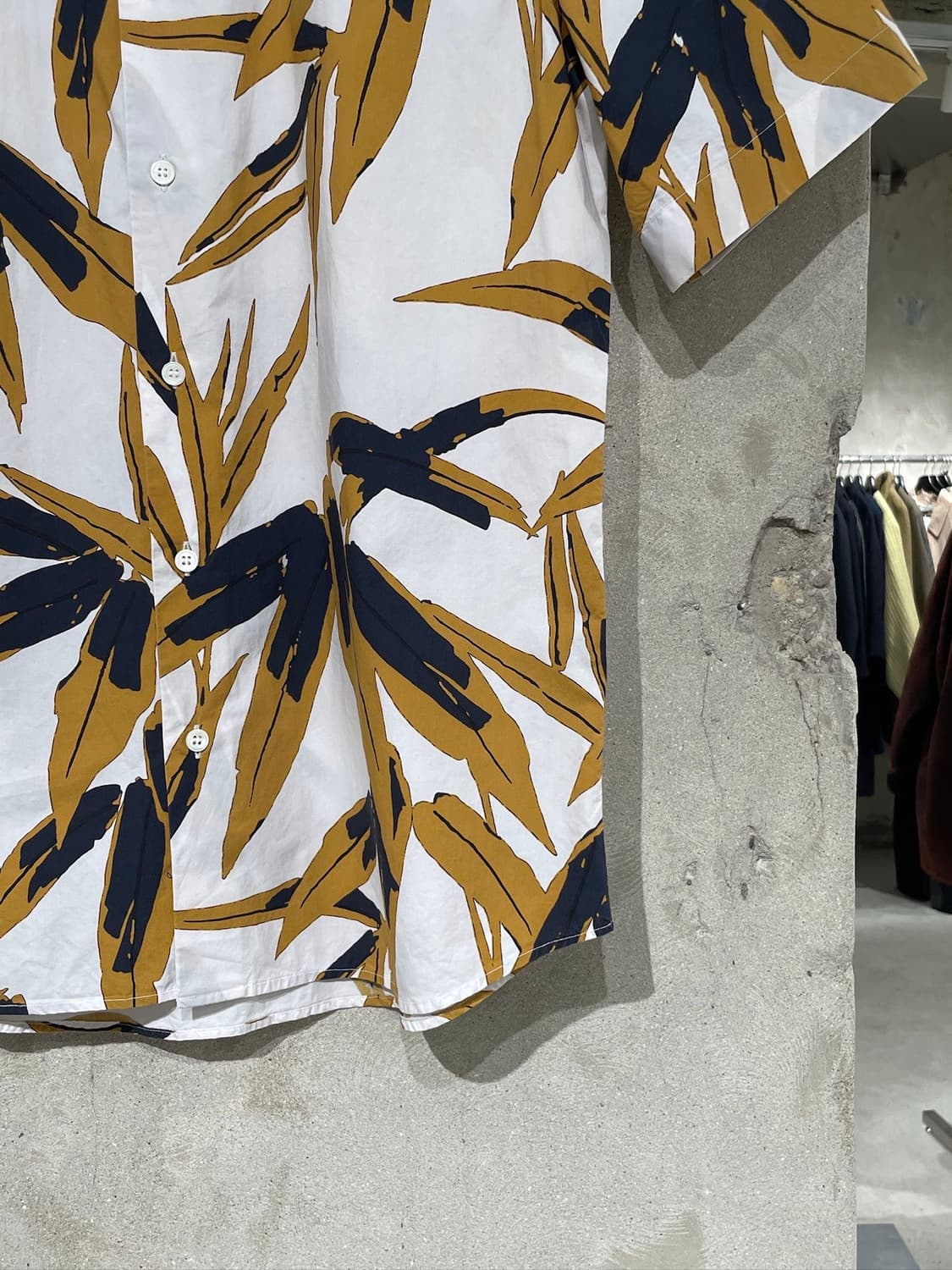 마르니 화이트 리브스 코튼 하프 셔츠 상품이미지5