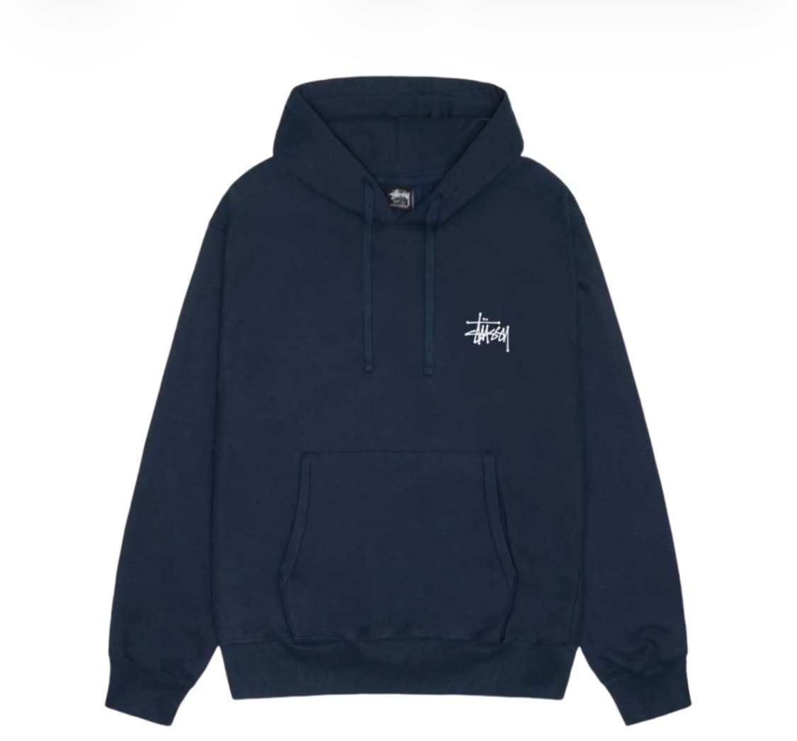 스투시 베이직 스투시 후드 네이비 상품이미지1
