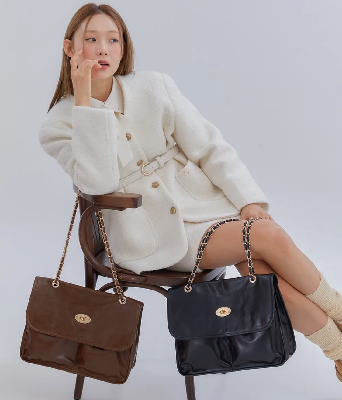 아노에틱 숄더백 브라운  상품이미지2