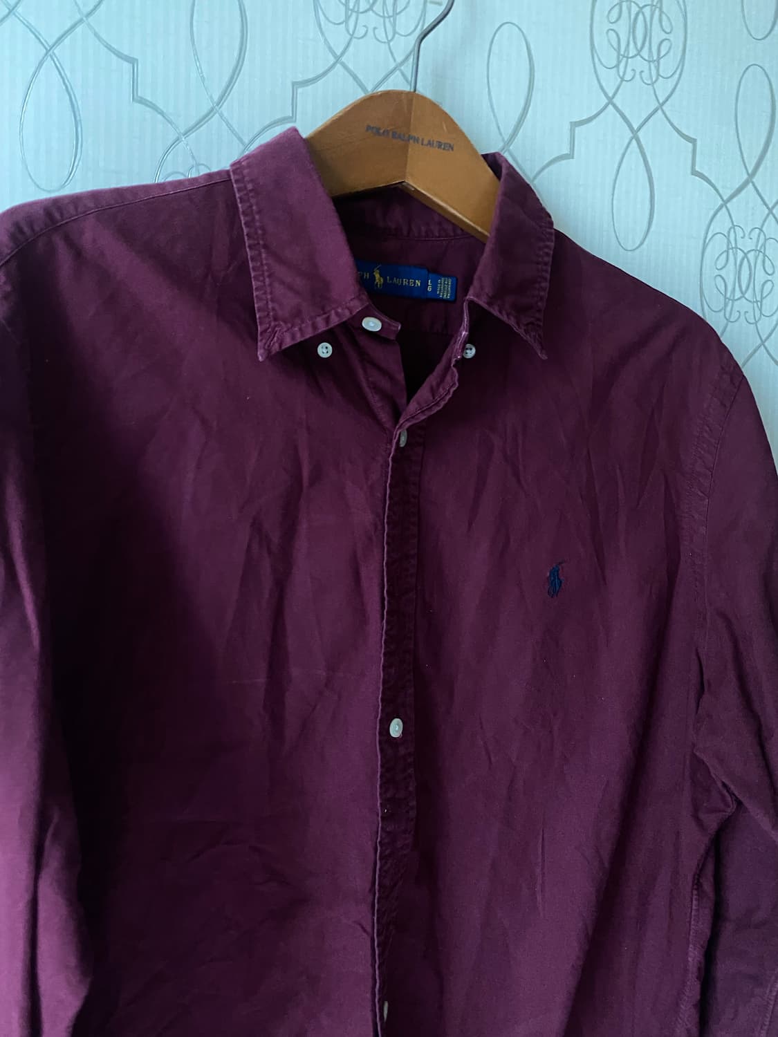 Polo Ralph Lauren 버건디 셔츠 L 상품이미지1
