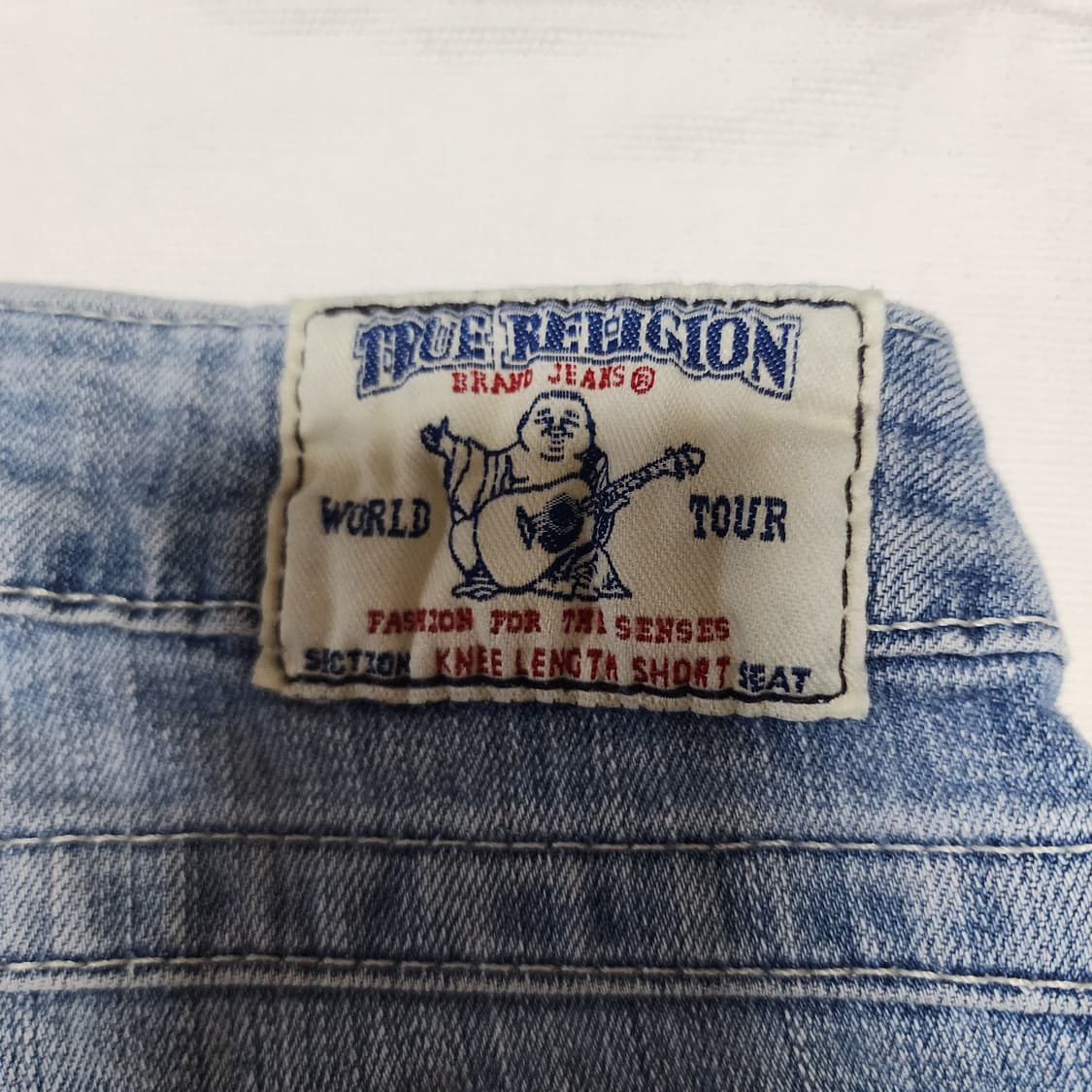 트루릴리젼 워시드 연청 롤업 하이틴 반바지 데님팬츠 상품이미지5