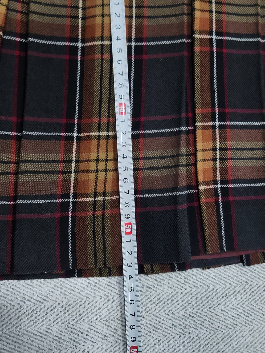 [26] BCBG 울100% 체크 플리츠 스커트 67사이즈 (26인치) 상품이미지9