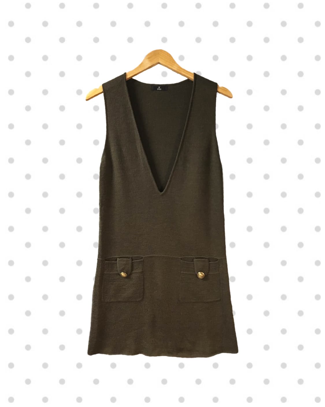 VINTAGE KNIT MINI DRESS BROWN 상품이미지5