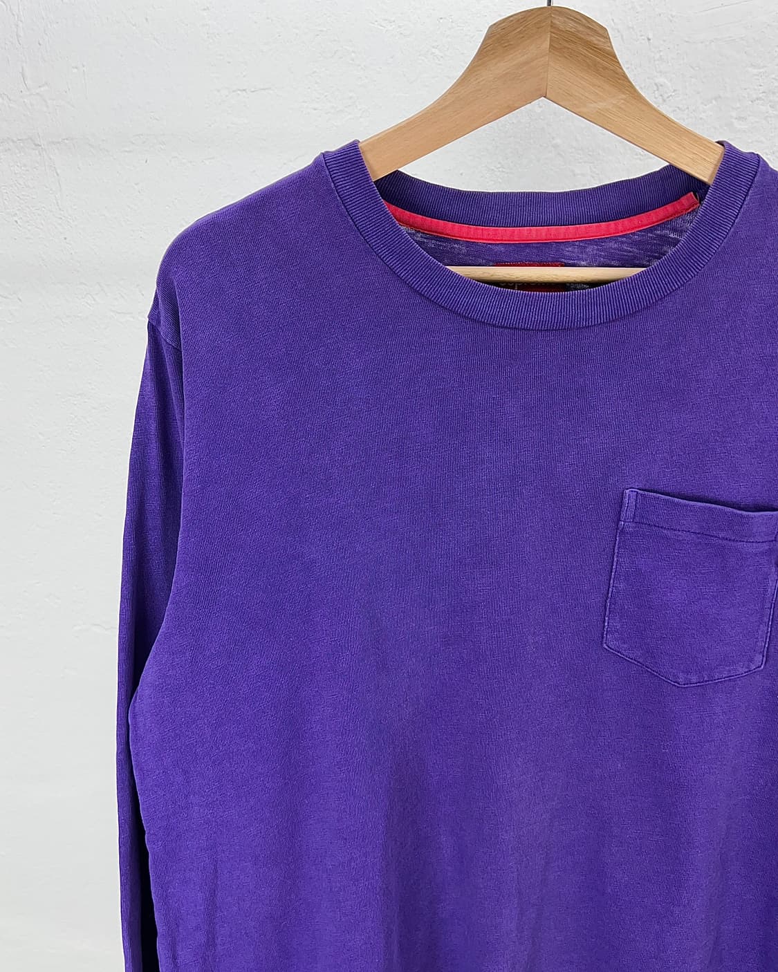 슈프림 14ss 퍼플 스몰 로고 포켓 롱 슬리브 상품이미지2