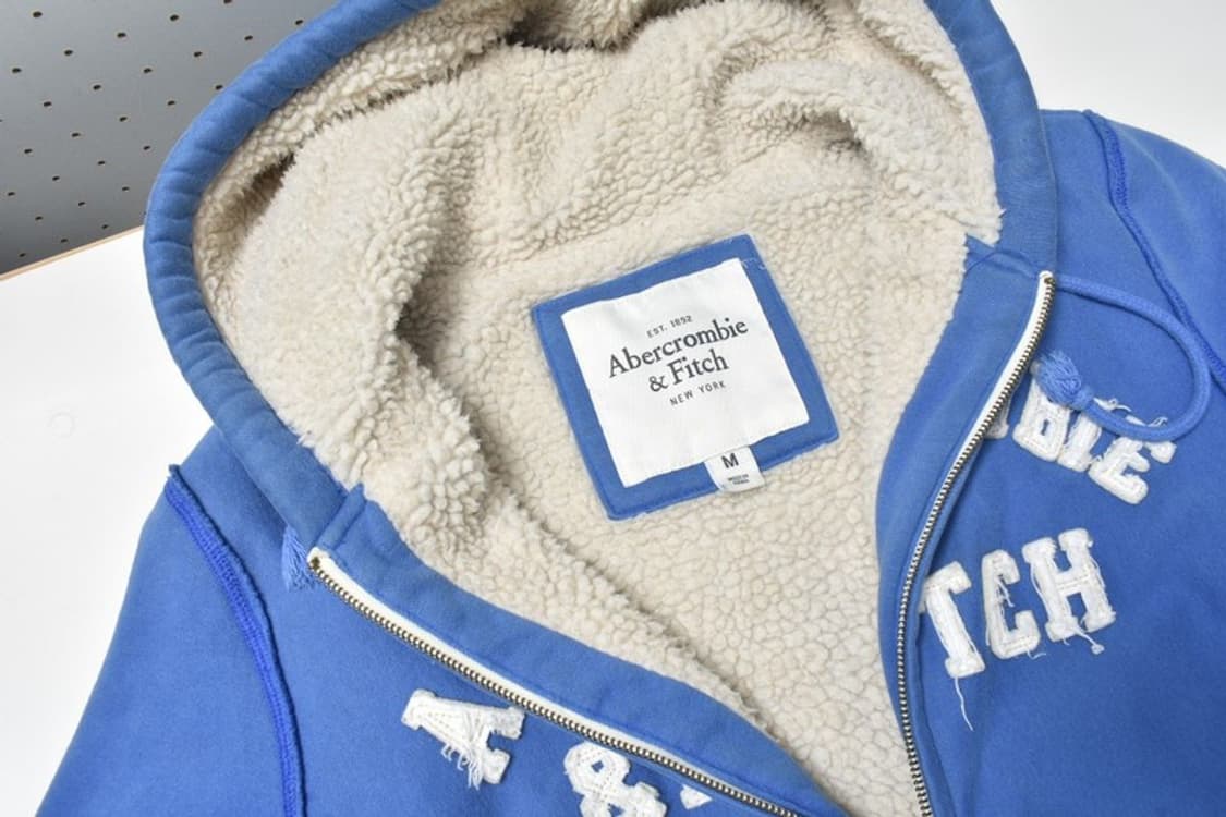 아베크롬비 양털 후드 집업 자켓 울프조 M 상품이미지5