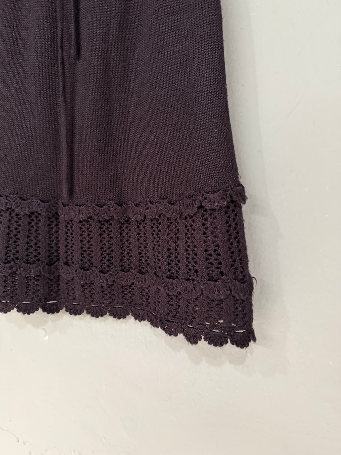 purple🍇 crochet line detail knit skirt 상품이미지6