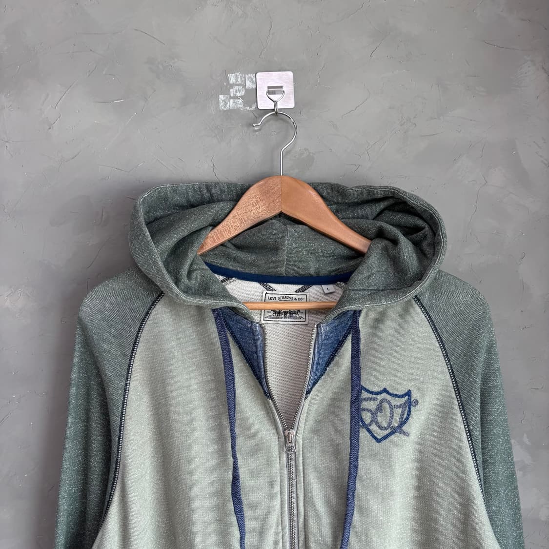 리바이스 빈티지 501 후드집업 카키 상품이미지2