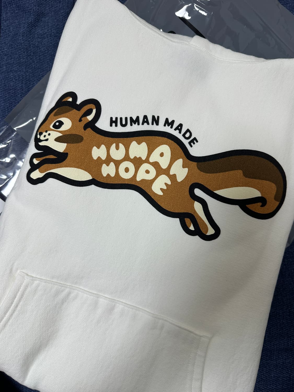 최저가 휴먼메이드 제이홉 다람쥐 후드 화이트 S 새상품 상품이미지1